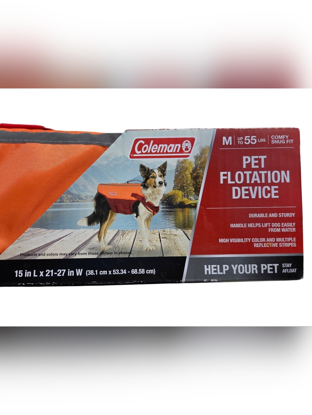 Coleman - NEW Orange Pet Flotation Device For Pets Weighing Up To 55lbs.